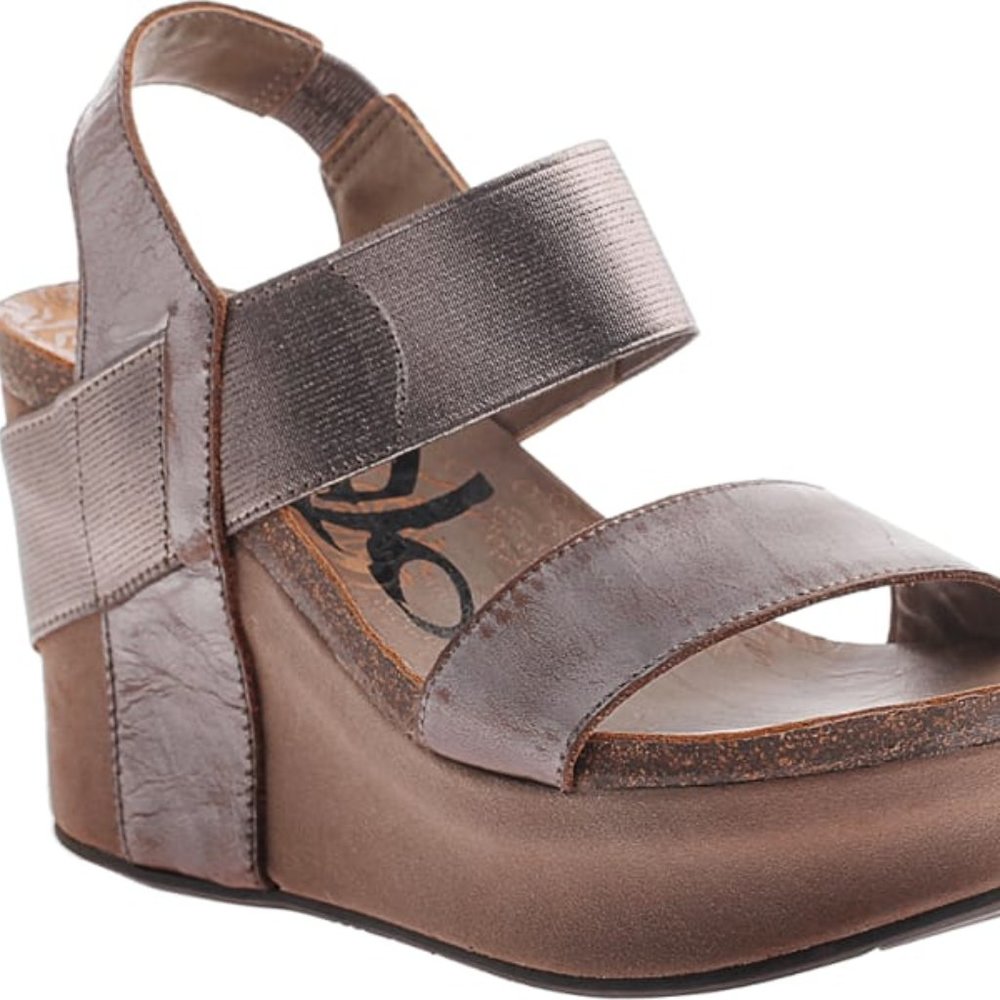 OTBT Bushnell Wedge Sandals Pewter